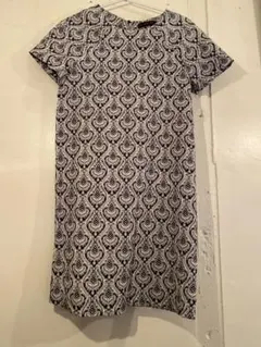 ZARA BASIC ペイズリー柄 半袖ワンピース XS