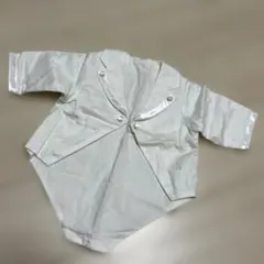 50-60セレモニードレス 3点セット胸元リボン ホワイト ロンパース 新生児