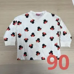 Disney ミッキー柄 長袖カットソー 90