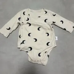 月の模様長袖ロンパース　ムーン　66センチ(70サイズ程)