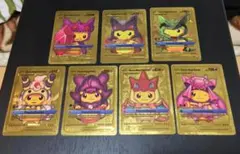 ポケモンカード 海外版 ポンチョピカチュウ コスプレピカチュウ　ゴールド
