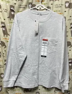 GU ヘビーウェイト クルーネックT M ライトグレー