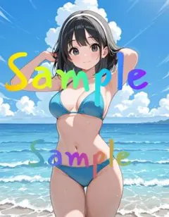 MIO-027　かわいい アニメ アート ポスター A4　AI