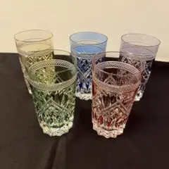 KAGAMI CRYSTAL CINQ COULEUR 5色セット 江戸切子 - メルカリ