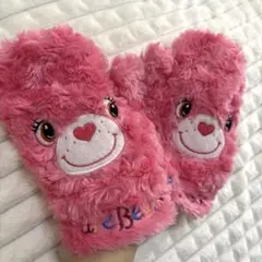 ケアベア Care Bears子供用フワフワピンク 手袋セット
