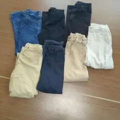 ユニクロ130 長ズボン7本セット