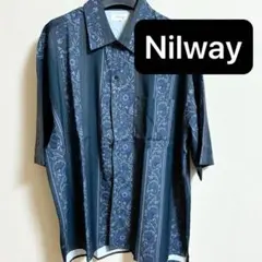 Nilway 総柄 半袖シャツ M　オーバーサイズ アロハシャツ ニルウェイのサムネイル