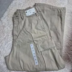 GU デニムスーパーワイドカーゴパンツ Mサイズ