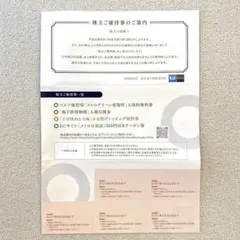 東京メトロ 株主優待券 割引券セット ※乗車券はついてきません