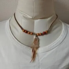 Vintage　リアルフェザーネックレス　ボヘミアン　00s y2k　goa