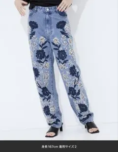 新品未使用 CLANE FLOWER EMBROIDERY PANTS デニムのサムネイル