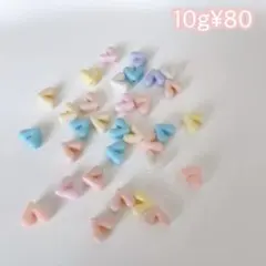 ストラップ用ビーズ ♡ ちびハート シルバー スペーサービーズ アクリル