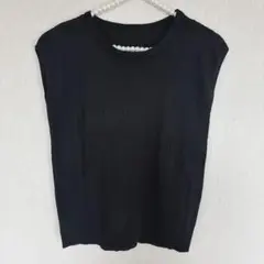 【美品】 サマーニット ノースリーブ リブ シンプル キレイめ 可愛い デート