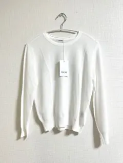【PINORE】タグ付き新品未使用 ホワイト サマーニット トップス