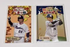 東京ヤクルトスワローズ　岩田幸宏　グルメカード　ステッカー　2枚セット