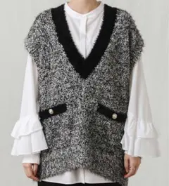 【新品未使用タグあり】Gready Brilliant LU麻ヘリンボンベスト セール】LU麻ヘリンボンベスト（その他アウター）｜Gready Brilliant