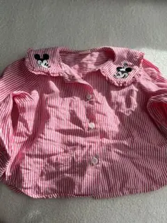 ミニー刺繍付きストライプシャツ 95cmまで