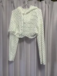 w closet メッシュトップス 白 パーカーのサムネイル
