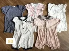 80 ロンパース 半袖　まとめ売り　女の子　テータテート　コトリ