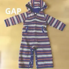 GAP ストライプ フード付きロンパース 12-18ヶ月