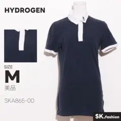 美品 HYDROGEN トップス ポロシャツ　半袖　バイカラー　刺繍　スリットのサムネイル