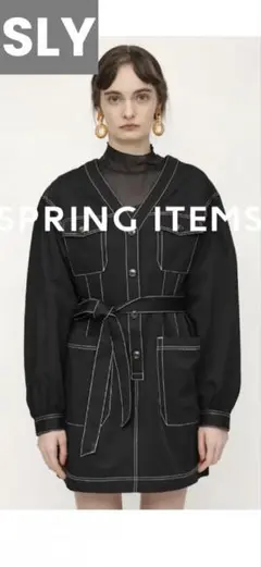 SLY ブラック長袖ミニワンピース サイズ2