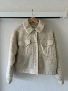 ZARA フリースジャケット サイズS クリーム