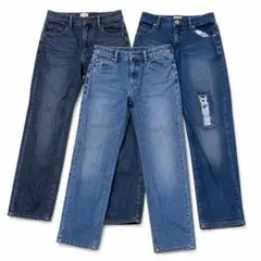 【Levi's/GAP/DAMAGE】デニム三枚セット140cm 美品 男の子のサムネイル