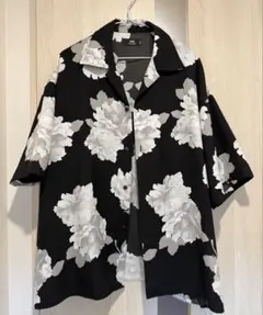 HARE BIGフラワーカイキンシャツ ハレ　M ブラックのサムネイル