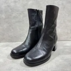 卑弥呼 ヒミコ ブラックレザーブーツ サイドジップ 23.0cm