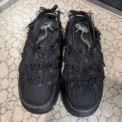 フリル リボン 厚底 サンダル ブラック Lのサムネイル