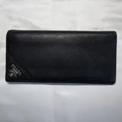 PRADA プラダ 財布 長財布 ブラック 三角ロゴ サフィアーノレザー