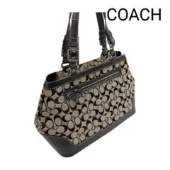 【美品】COACH コーチ SOHO ソーホー レザー トートバッグ A4収納 美品 コーチ トートバッグ ソーホー レザー ステッチ A4収納 ブラック