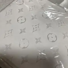 ホワイト ロゴパターン 生地 はぎれ