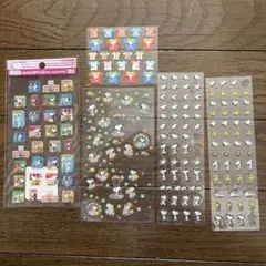 スヌーピー ラメぷっくりシールセット ホログラム　平成レトロ