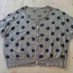 水玉ニットベスト