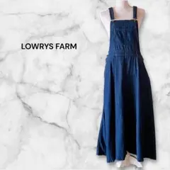LOWRYS FARM デニムサロペットスカート ブルー F