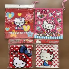 【新品】ハローキティ 巾着バッグ 4点セット