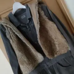 ビュルデサボン　ラビットファー　リバーシブル　ベスト