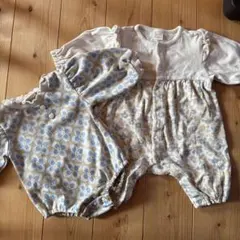 ロンパース70 80 花柄　長袖　女の子