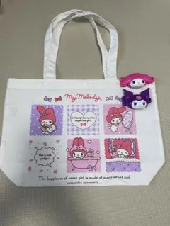 マイメロディ　トートバッグ　ハッピーセットひみつのおもちゃ　マイメロ　クロミ
