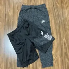 Nike 美品ハーフパンツ Mサイズ グレー　黒ハーフパンツ２枚
