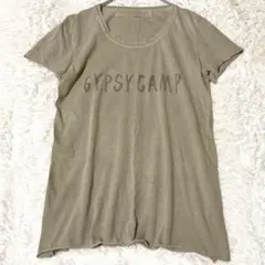 goa ゴア　ロゴTシャツ　ヴィンテージ加工　ベージュ　Y2K 日本製のサムネイル