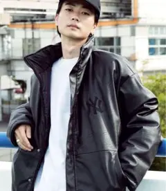 MLB NY ヤンキース LULU ARNIEリバーシブル フェイクレザーダウン