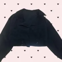 黒 クロップド テーラードジャケットのサムネイル