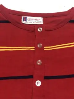 70s ヘンリーネック　Tシャツ　ボーダー　ヴィンテージ　L