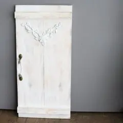 アンティーク風　ドアオブジェ　ガーデン雑貨 ホワイトシャビー ハンドメイド雑貨