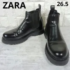 美品✨ZARA ザラ　サイドゴアブーツ　レザー　厚底　Y2K　黒　【26.5】
