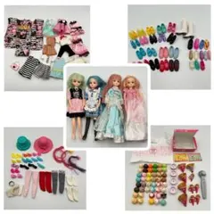 【現状品】リカちゃん人形4体セット ドレス サーティワン 小物 大量 まとめ売り