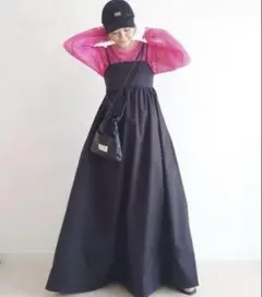 HANNE バックリボンキャミワンピース
